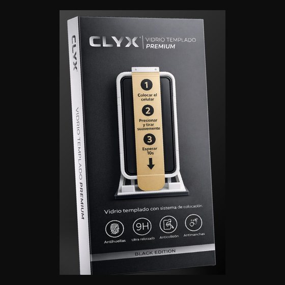 Packaging Black Edition del templado CLYX
